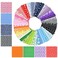 BDS-HOME 98X 98 56Pcs Cotton Print Fabric Bundle Squares PreCut Design Printed Quilting Sewing Floral for Quilting Patchwork DIY Craft Scrapbooking Cloth RedYellowGreenBluePinkPurpleBlackNavy
