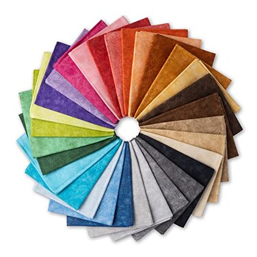 Connecting Threads Blender Collection 30 pcs 18x22 100 Cotton Precut Quilting Fabric Bundle Fat Quarters Mirage Tonals