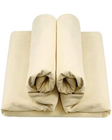 HOTGODEN Medium Weight 100 Cotton Muslin Fabric 63 inch x 5 Yards Unbleached Muslin Linen Fabric Material for Sewing Material Apparel Cloth