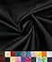 Barcelonetta Poly Cotton Fabric for Sewing Broadcloth Fabric by the Yard 60 Wide Roll Lightweight Breathable Lining Home Textile Skirts Tote Bags Black 2 Yard