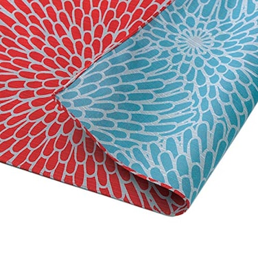 Furoshiki Traditional Japanese Fabric Wrapping Cloth Extra Large 409 x 409 inches 100 Cotton Made in Japan Honjien Reversible Isa Monyo Classical Pattern Chrysanthemum RedSage