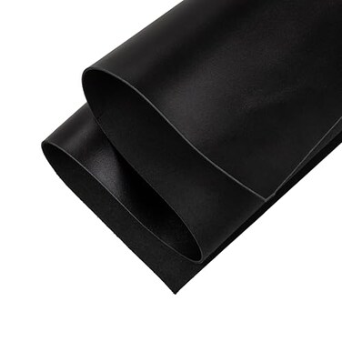 Shkira 12X24 Tooling Leather Square 20MM Black Sheets for Crafts Leather Sheets for Crafts Tooling Sewing Hobby Thick Cowhide Pieces Fabric for Crafting
