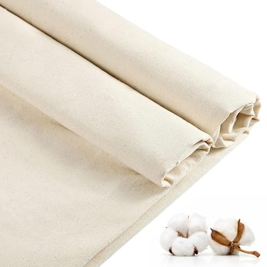 Zoblise 100 Cotton Muslin Fabric 5 Yards x 63 Natural Color Muslin 100 Cotton Fabric Natural Unbleached for Sewing Draping Material