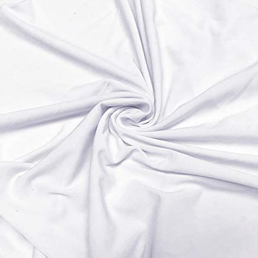 Barcelonetta ITY Jersey Fabric Spandex Knit 2Way Stretch 95 Poly 5 Spandex AntiWrinkle Breathable 60 Wide By the Yard Apparel Event Decor Drapery White 5 Yards