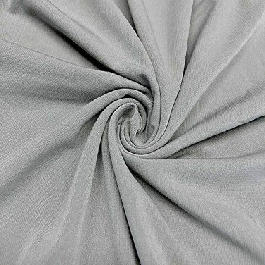 Barcelonetta ITY Jersey Fabric Spandex Knit 2Way Stretch 95 Poly 5 Spandex AntiWrinkle Breathable 60 Wide By the Yard Apparel Event Decor Drapery Light Grey 5 Yards