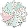 Whaline 12Pcs Spring Cotton Fabric Bundles 18 x 22 Inch Floral Greenery Printed Fat Quarters Pink Green Retro Quilting Patchwork Squares Sewing Fabrics for DIY Handmade Crafting Home Party Decor