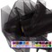 Ableme Deco Black Organza Tulle Fabric Rolls Crystal Organza 12 by 50 Yards 150 ft Sheer Nylon Silky Shiny Netting Spool Bolt for DIY Craft Table Runner Wedding Baby Shower Party Decor Black