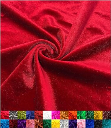 Barcelonetta Stretch Velvet Fabric Luxury Soft Velvet Fabric 60 Wide Roll 10 Spandex Sewing Apparel Upholstery Red 5 Yards
