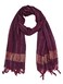 TRENDMALLS Womens Chinon Silk Golden Zari Weaving Stripes Design Dupatta D09Purple