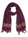 TRENDMALLS Womens Chinon Silk Golden Zari Weaving Stripes Design Dupatta D09Purple