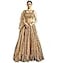 TRENDMALLS Womens Net Embroidery Lehenga Choli with Dupatta Ready to wear L144GoldXL