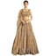 TRENDMALLS Womens Net Embroidery Lehenga Choli with Dupatta Ready to wear L144GoldXL
