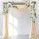 Socomi Wedding Arch Draping Fabric 2 Panels 29 x 19Ft Champagne Sheer Chiffon Curtain Drapes 6 Yards for Wedding Ceremony Birthday Party Decoration
