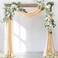 Socomi Wedding Arch Draping Fabric 2 Panels 29 x 19Ft Champagne Sheer Chiffon Curtain Drapes 6 Yards for Wedding Ceremony Birthday Party Decoration