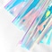 &eacute;&euro;&scaron;&ccedil;&rdquo;&uml; 6 Pcs Holographic Clear PVC Fabric Iridescent Blue 08mm Thick Transparent Vinyl Mirrored Foil Laser Crafts Fabric for XHT XHT