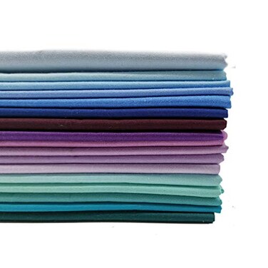 iNee Aurora Solids Fat Quarters Quilting Fabric Bundles 18 x 22 inches Aurora Solids