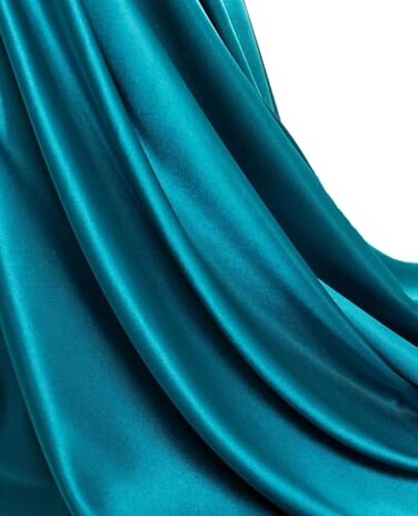 MDS Satin Fabric 10 Yards 44 Wide Silky Smooth Charmeuse Sateen Cloth for Wedding Arch Drapery Panel Backdrop Party Event Banquet Home Decoration Curtain Crafts DIY Sewing Costume Dark Teal