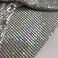 coinbuylot Sparkly Metal Mesh Fabric Chainmail Jewelry Making Metal Mesh Fabric DIY Make a Bra Cape and Pants Silver