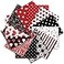 Whaline 12Pcs Valentines Day Cotton Fabric Bundles Red Black Love Heart Fat Quarter Romantic Quilting Patchwork for DIY Handmade Sewing Crafting 18 x 22 Inch