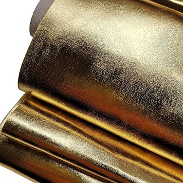 Towonder Metallic Faux Leather Vinyl Gold PU Leather for Leather craftsilver Soft Faux Leather Fabric Bow Earrings Making DIY Craft Gold