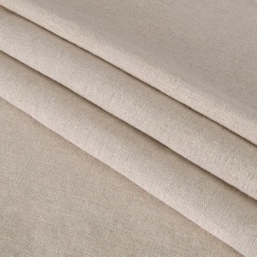 LOVOUS Nature Linen Needlework Fabric Plain Solid Colour Linen Cloth Hemp Jute Fabric Table Cloth Garments Crafts Accessories 20 by 62Inch Color 2