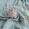 AnnyCraft Embroidered Eyelets Chiffon Fabric Drape Floral Printing for Dresses Making 60 inch Wide Grayish Green PreCut 2 Yards