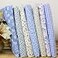 Enyolidimk 7Pcs Square Shape Flower Striped Polka Dot Cotton Fabric Fabric for Sewing 25x25cm Cotton Fabric Flower Polka Dot Bundle DIY Patchwork Quilt ClothCraft and Hobby Fabric Blue