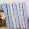 Enyolidimk 7Pcs Square Shape Flower Striped Polka Dot Cotton Fabric Fabric for Sewing 25x25cm Cotton Fabric Flower Polka Dot Bundle DIY Patchwork Quilt ClothCraft and Hobby Fabric Blue