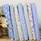 Enyolidimk 7Pcs Square Shape Flower Striped Polka Dot Cotton Fabric Fabric for Sewing 25x25cm Cotton Fabric Flower Polka Dot Bundle DIY Patchwork Quilt ClothCraft and Hobby Fabric Blue