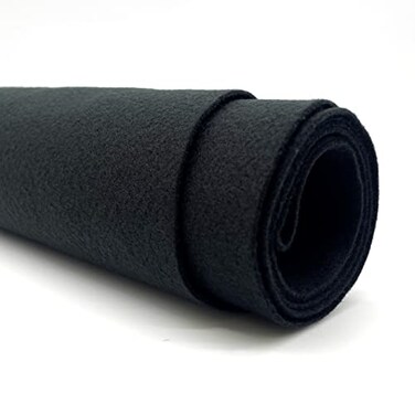 Ice Fabrics Craft Felt Fabric by The Yard 72 Wide 16mm Thick Acrylic Felt Soft and Durable Black Fabric for DIY Arts Crafts Decorations and More 2 Yards Black