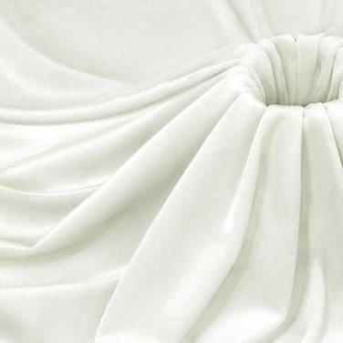 P Pothuiny Ivory White Velvet Fabric by The Yard 5 Yards x 60 Inch Wide Luxury Soft Stretchy Velvet Cloth Fabric for Sewing Apparel Upholstery 90 Polyester 10 Spandex