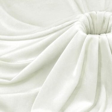 P Pothuiny Ivory White Velvet Fabric by The Yard 2 Yards x 60 Inch Wide Luxury Soft Stretchy Velvet Cloth Fabric for Sewing Apparel Upholstery 90 Polyester 10 Spandex