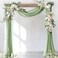Socomi Wedding Arch Draping Fabric 1 Panel 29 x 19Ft Sage Green Sheer Chiffon Curtain Drapes 6 Yards for Wedding Ceremony Birthday Party Decoration
