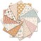 Whaline 12Pcs Boho Cotton Fabric Bundles Boho Sun Circle Raindrops Fat Quarters Sewing Fabrics for DIY Handmade Crafting 18 x 22 Inch
