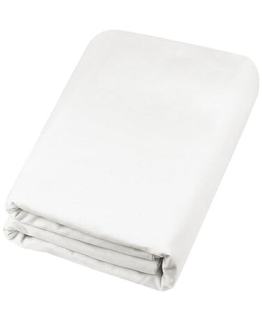 HOTGODEN Medium Weight 100 Cotton Muslin Fabric 59 inch x 10 Yards Bleached Muslin Linen Fabric Material for Sewing Material Apparel Cloth