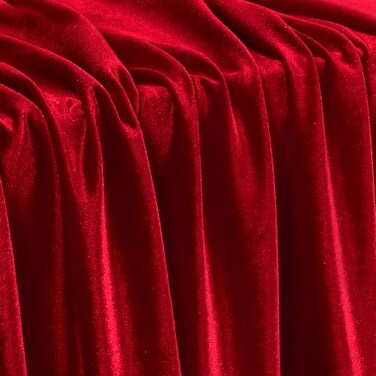 KKJIAF Red Stretch Velvet Fabric 60 Inch Wide 1 Yard Soft Stretchy Fabric for Sewing Clothes Apparel Costume Crafts 90 Polyester 10 Spandex