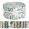 wispaws 50pcs Jelly Roll Fabric for Quilting 25 inch Wide Jelly Roll Merchandise Cotton Assorted Jellyroll Floral Fabric for Sewing Quilting Crafting Green