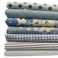 Antetek 7 pcs 20 x 20 Cotton Fabric DIY Making Supplies Quilting Patchwork Fabric Fat Quarter Bundles DIY for Quilting Cotton Patchwork Cushions Blue Flowers 20 x 20
