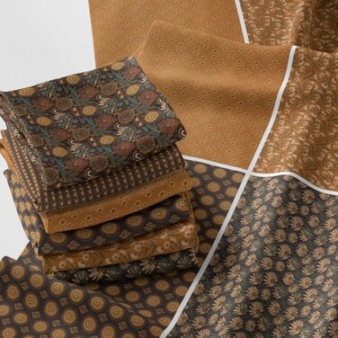 Fabricstown Cotton Patchwork Quilting Fabric Panel 155100 cm 100 Cotton Made in Trkiye PRTKUP 01001 Autumn Vintage 6pcs 50x50cm