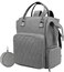 QZLKNIT Project Backpack Bag Organizer for Knitting Crochet Supplies AccessoriesYarn Storage Organizer Bag Yarn Organizer Tote Bag Crochet Bag with USB Charging Port Grey