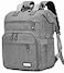 LTINVECK Knitting Bag Backpack Yarn Storage Organizer Travel Bag with USB Charging Port Large Tote Bag Holder Case for Knitting Needles Crochet Hooks Accessories Grey
