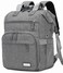LTINVECK Knitting Bag Backpack Yarn Storage Organizer Travel Bag with USB Charging Port Large Tote Bag Holder Case for Knitting Needles Crochet Hooks Accessories Grey