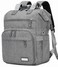 LTINVECK Knitting Bag Backpack Yarn Storage Organizer Travel Bag with USB Charging Port Large Tote Bag Holder Case for Knitting Needles Crochet Hooks Accessories Grey
