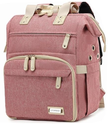 LTINVECK Crochet BackpackKnitting Bag Backpack Yarn Storage Organizer Travel BagYarn Storage Tote Bag for Knitting NeedlesCrochet Hooks Accessories