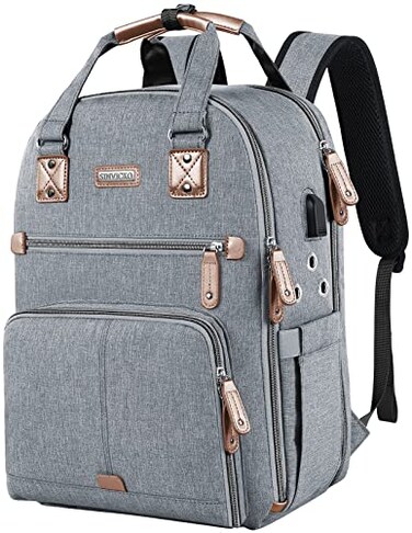 SINVICKO Crochet Bag Knitting Bag Backpack and Totes Organizer with USB Charging Port Large Yarn Storage Tote Bag Yarn Holder Case for Carrying Projects Knitting Needles Crochet Hooksfits 156 inch Lap