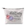 PXTIDY Knitting Makeup Bag Knitter Gift Knitting Is My Therapy Storage Bag Yarn Crocheter Gifts Grandma Crocheting Mom Gift
