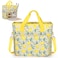 Aeelike Yarn Storage Organizer Travel Crochet Bag Large Capacity Tote Bag Knitting Bag for Carrying Projects Knitting Needles Crochet Hooks and Yarn Fruit Yellow Lemon