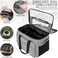 FREEAMG Knitting Bag Yarn Storage Tote Large Crochet Organizer Bag Yarn Holder Case for Knitting Needles Knitting Project Bag with Inner Divider for Crochet Hooks Knitting Accessories Grey