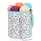FINPAC Yarn Bag Crochet Knitting Tote Bag Storage Organizer for Crocheting Project Store Skein Ball Short Needles AccessoriesSpring Bloom