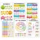 Fuwane 6 Pcs Healthy Food Chart 11X17 Vitamin And Mineral Chart Nutrition Poster Unframed Fruits and Vegetables Chart Vertical Poster for Kitchen School Classroom Office Wall Decor